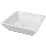 Lavandino-Lavello Quadrato in Ceramica Bianca 41,5x41,5x12 cm
