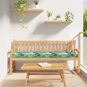 Cuscino per panca Motivo foglie 200x40x8 cm Tessuto Oxford