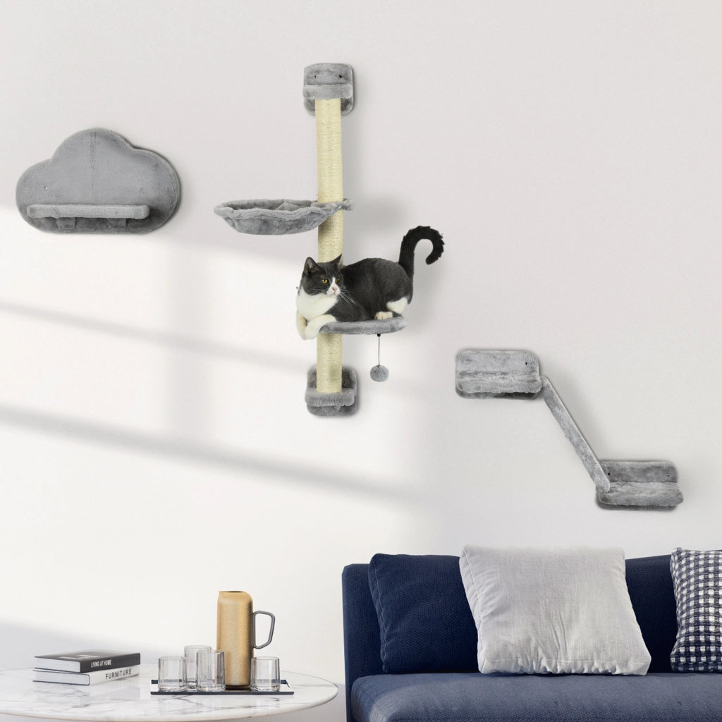 Struttura per Gatti con Rampa e Amaca ¨C zephmum ¨C Grigio