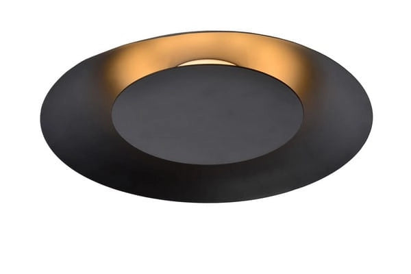 Plafoniera Lucide Foskal LED 12W 2700K nera 34,5cm