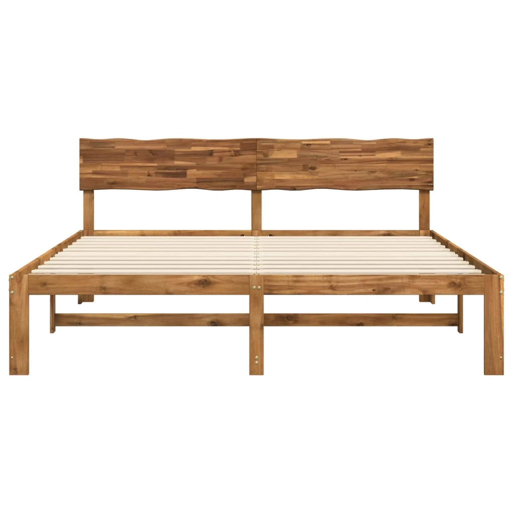 Letto matrimoniale con testiera ROSTOCK Naturale 200 x 200 cm 3405438