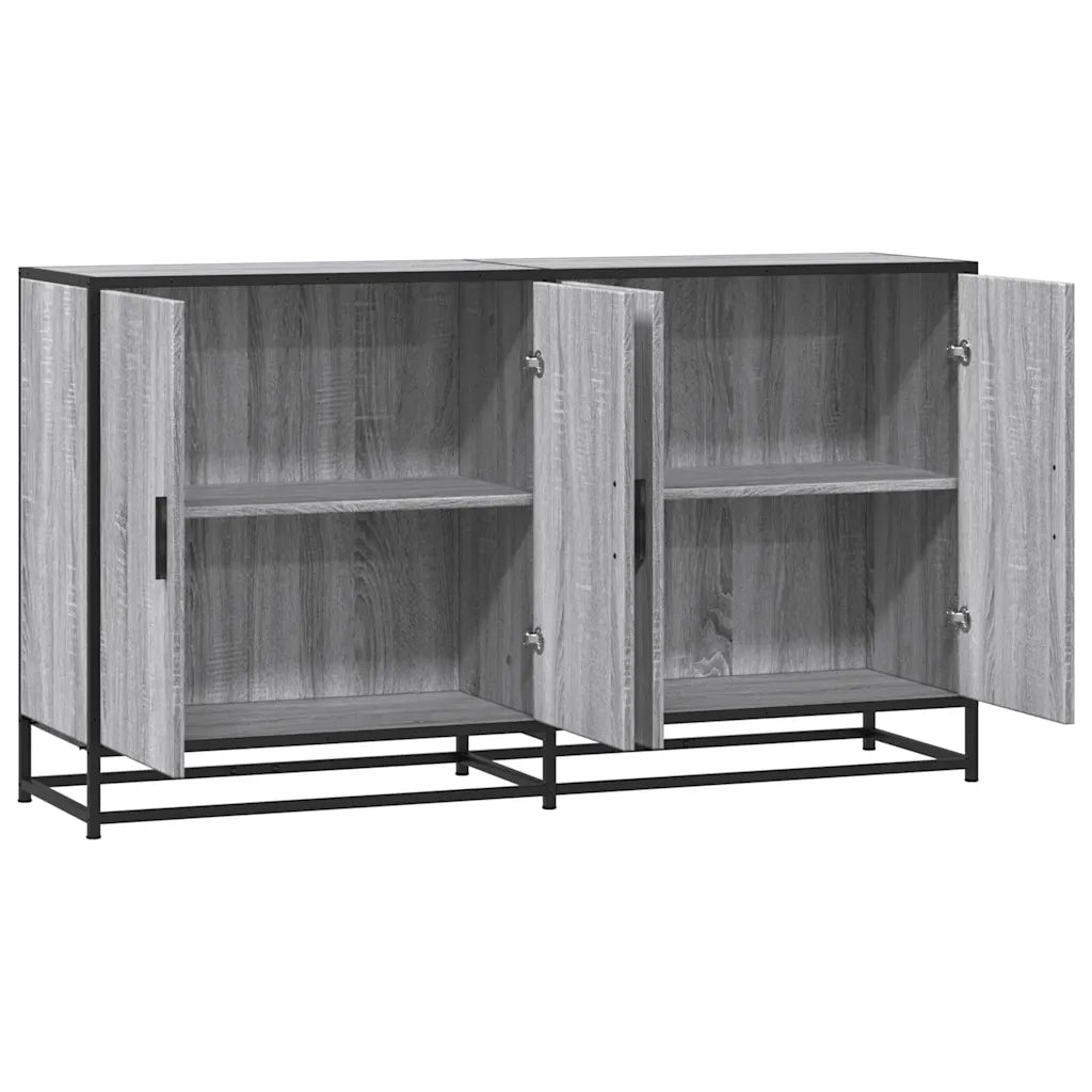 Credenza-Buffet-Armadio da cucina Grigio Sonoma 134x35x76 cm in Truciolato