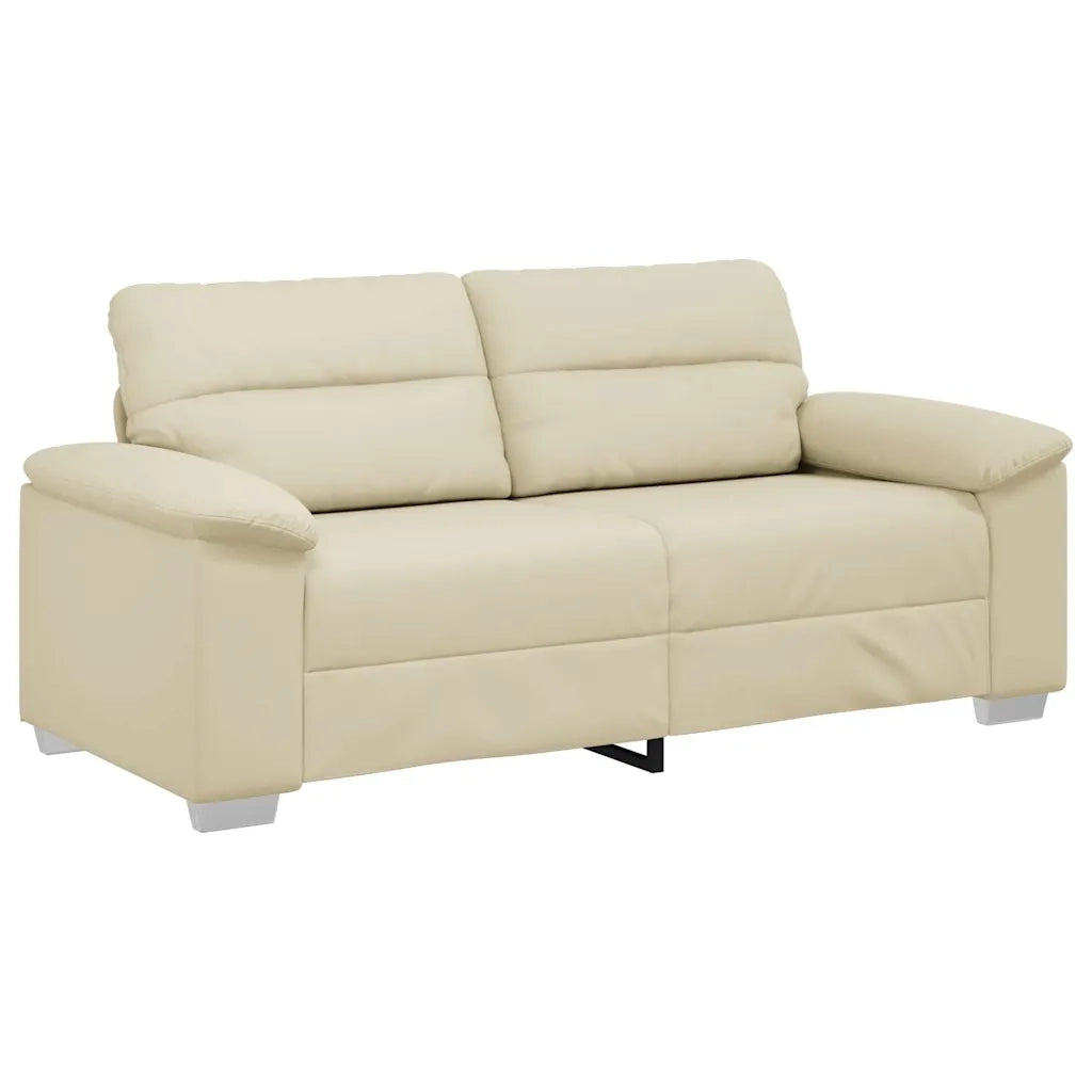 Divano a 2 posti Crema 180x81x84 cm in Similpelle 4105339