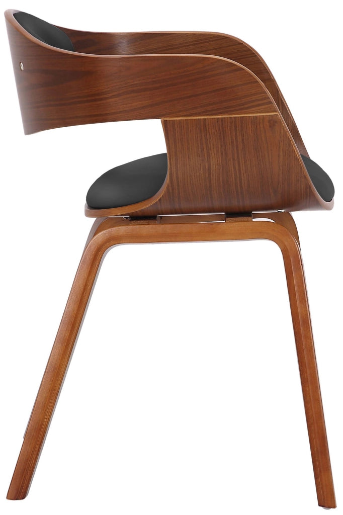 Sedia Kingston in Similpelle Noce/nero