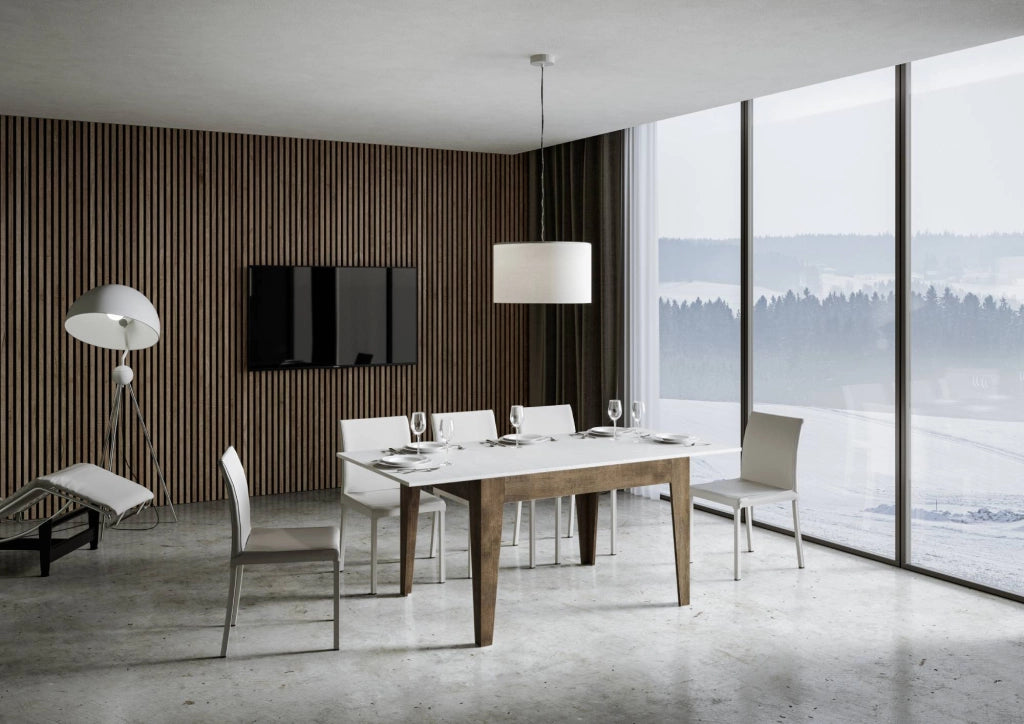 Tavolo Allungabile 120-180x90x77 cm Cico Mix Bianco Frassino
