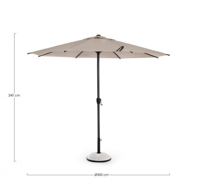 Ombrellone da Giardino Ø3x2,37h m Palo Ø48 mm con Snodo Rio Antracite/Beige