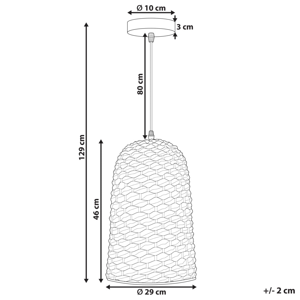 Lampada a sospensione in bambù intrecciata a mano in vimini lampadario naturale
