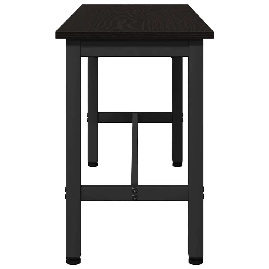 Panchina da pranzo 2 pcs Rovere Nero 100 x 32,5 x 48,5 cm 873751