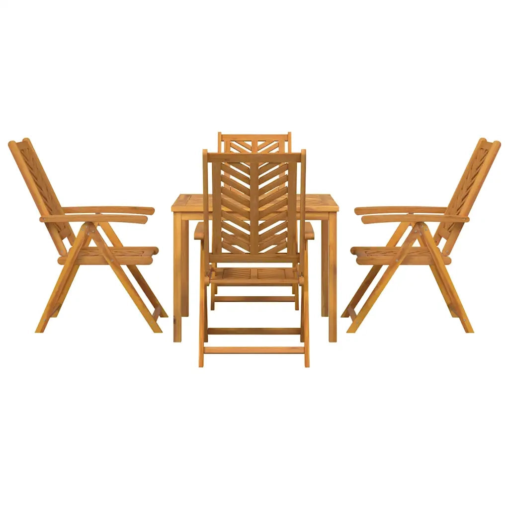 Set da Pranzo per Giardino 5 pcs Marrone 3154122