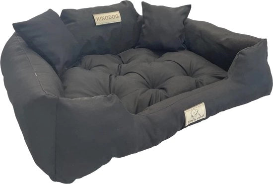 Letto per cani e gatti con due cuscini | Impermeabile e lavabile | XXL 130 x 105 cm