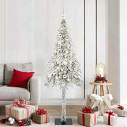 Albero di Natale con 300 LED Bianco 180 cm PE e Acciaio 3396234