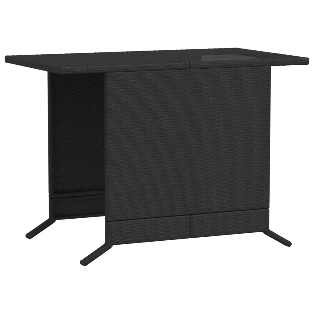 Set da Bistr¨° 3 pz | Set Salotto da Giardino con Cuscini Nero in Polyrattan