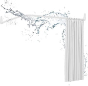 Douchestang angolare - 70x90/160cm - acciaio inossidabile - per tenda da doccia
