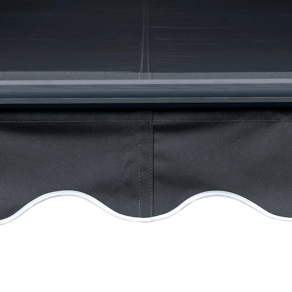 Tenda da Sole Retrattile Manuale con LED 350x250 cm Antracite 3051244
