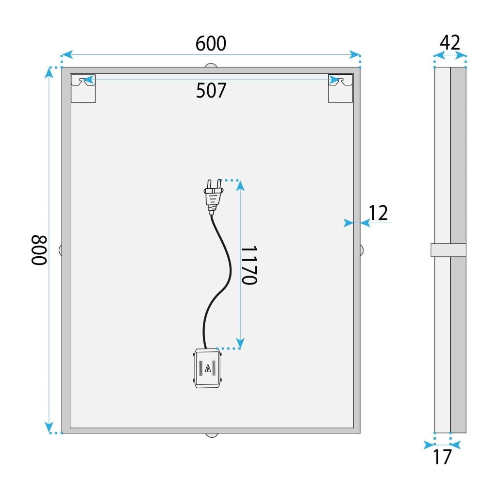 Specchio Led 60cm Bl808
