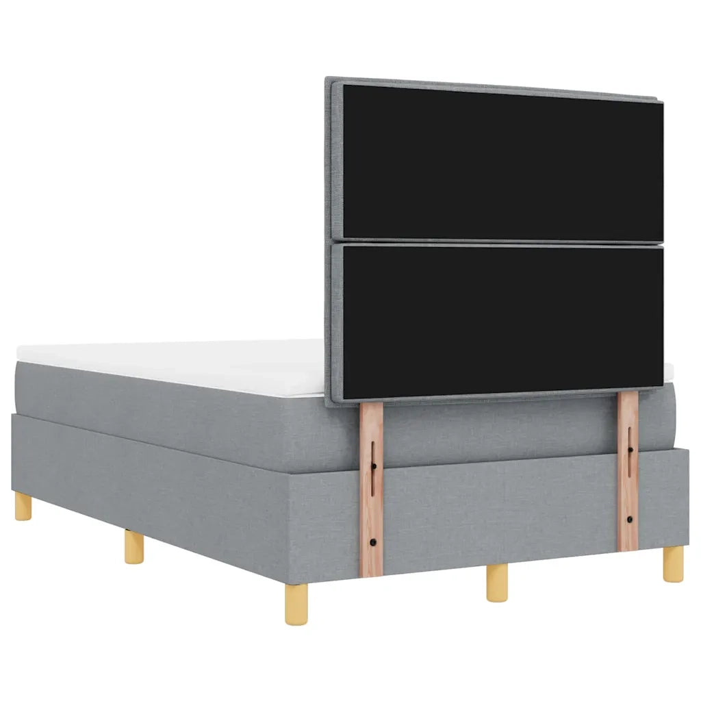 Letto a molle con testiera Grigio chiaro 190 x 120 cm Tessuto 3344205