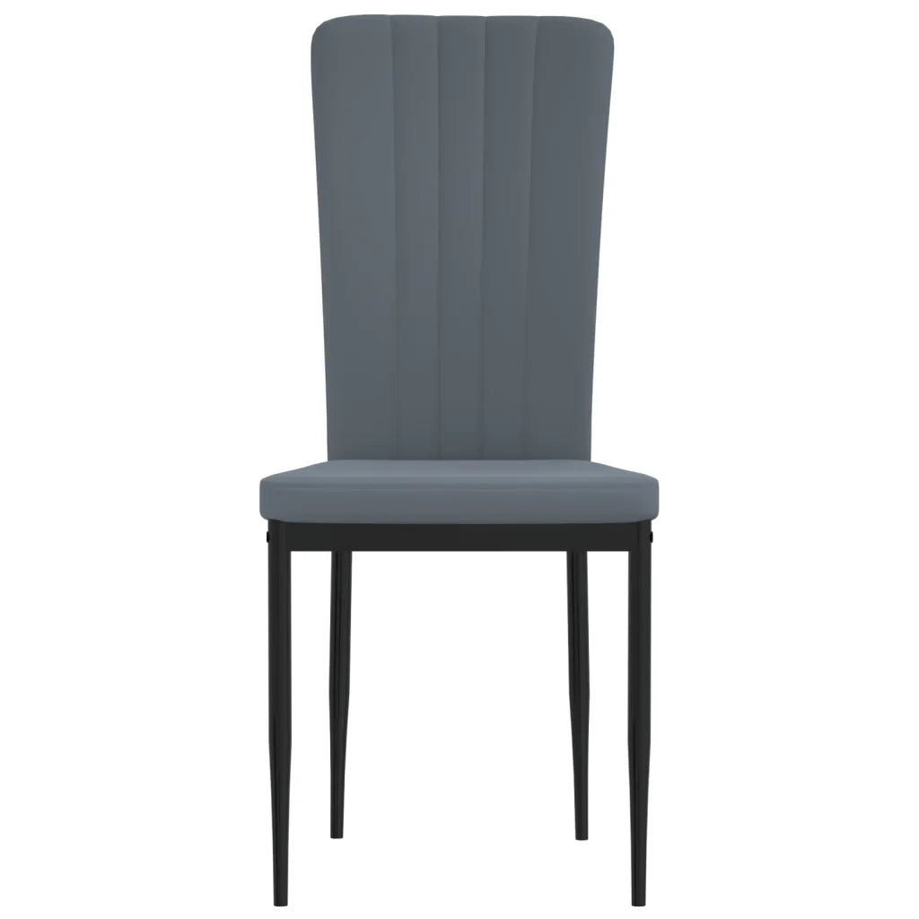 Sedie da Pranzo 4 pz Grigio Scuro in Velluto cod mxl 53690