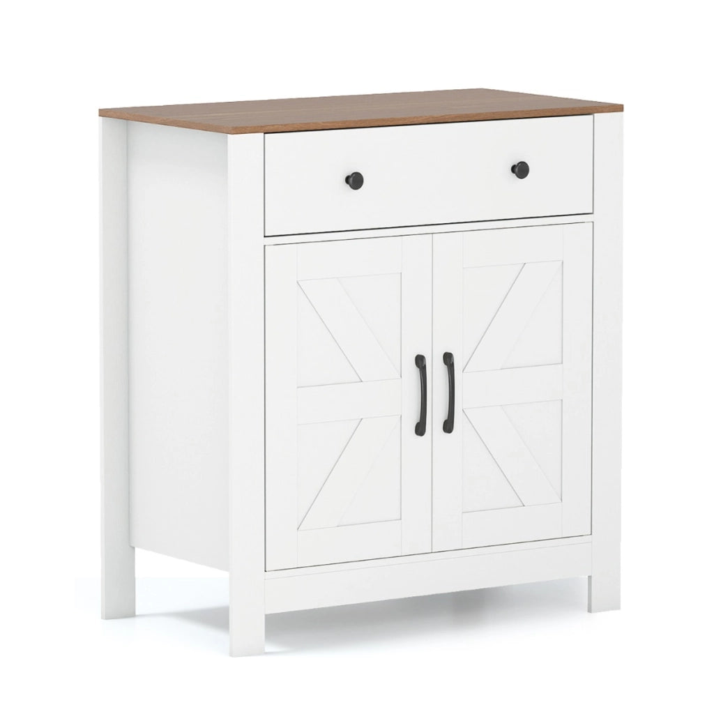 Credenza buffet mobile bar per caff¨¨ con cassetto madia in stile farmhouse, Credenza mobile da cucina per sala-Armadietti da bagno