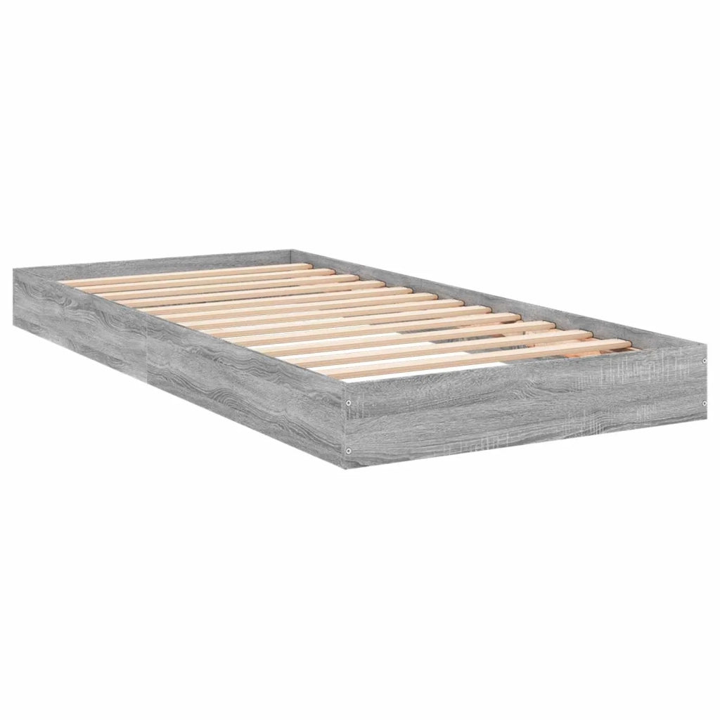 Struttura letto a pavimento-Giroletto Sonoma grigio 80 x 200 cm 276328