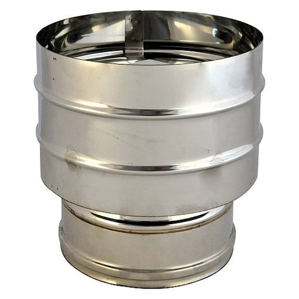 FUMAIOLO DOPPIA PARETE ANTIVENTO Ø 80/130 mm