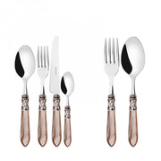 ALADDIN Ghiera Argento Anticato, Posate Set 50 pz, Scatola