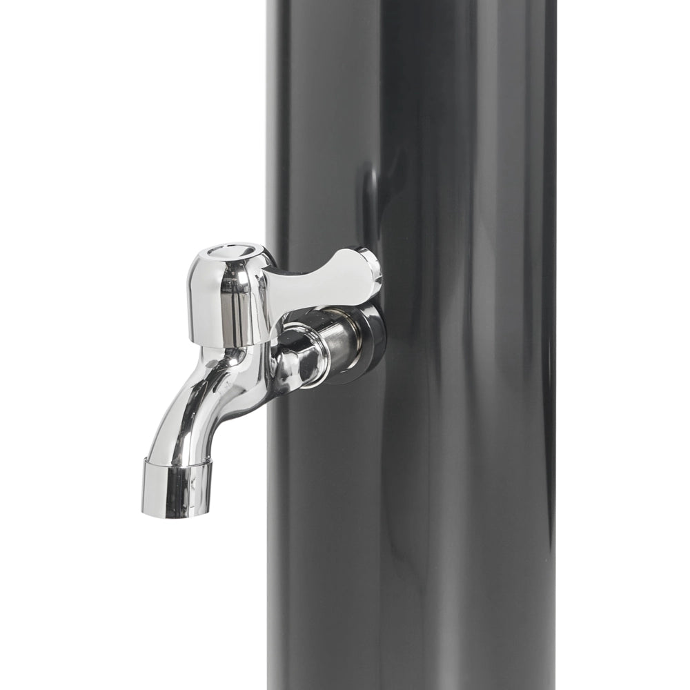 Set doccia miscelatore da esterno in PVC nero con funzione pioggia alimentato ad energia solare Giardino moderno