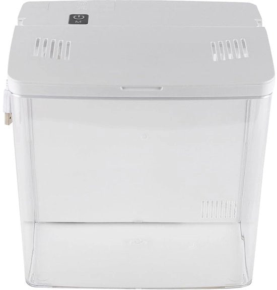 Acquario Desktop 1,3 Galloni - Filtro a Doppia Parete - Sistema di Pulizia Automatico - Acquario per Tavolo - Adatto per Betta/Gambusie - Dimensioni 20 x 20 x 14 cm