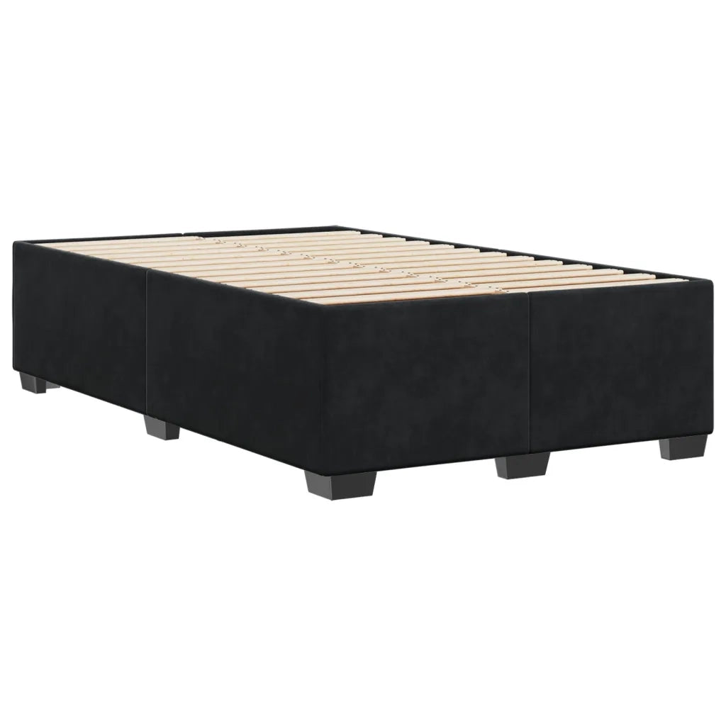 Giroletto senza Materasso-Struttura Letto Nero 120x200 cm Velluto 804698