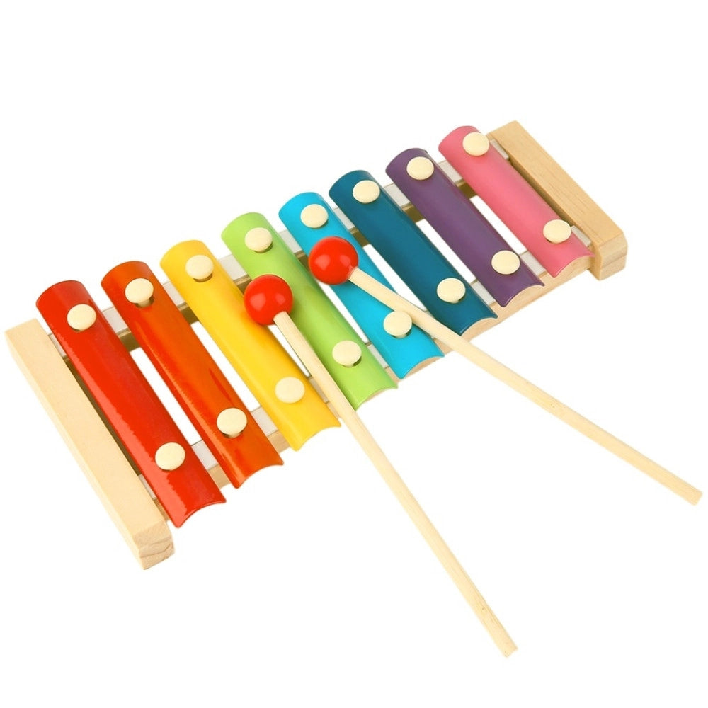 Trade Shop - Strumento Musicale Xilofono Gioco Giocattolo Per Bambini In Legno A 8 Piastre -