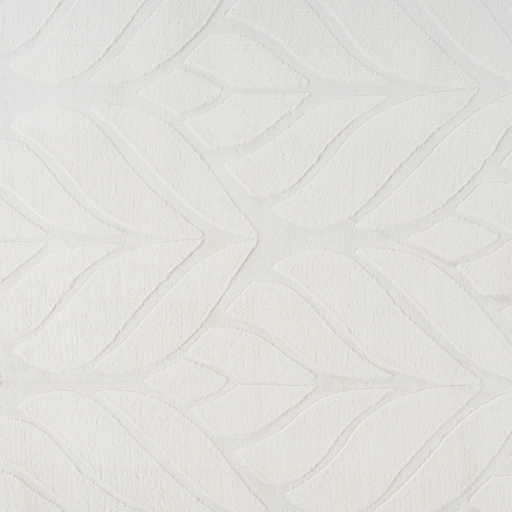 Tappeto in pelliccia sintetica di coniglio bianco sporco in poliestere, 160 x 160 cm, quadrato, morbido e a pelo lungo, motivo a foglie