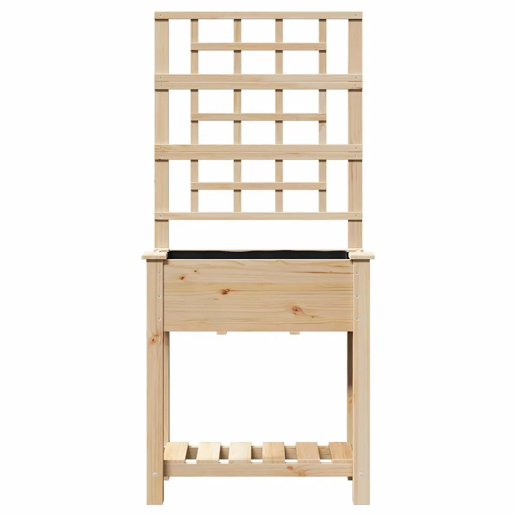Vaso da giardino Beige 71 x 38 x 152 cm Legno di Abete Massello 42006570