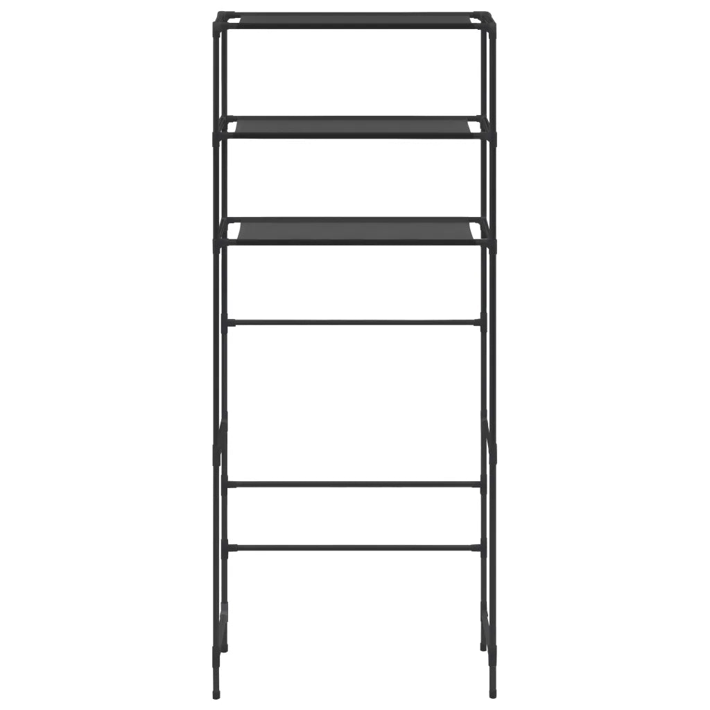 Scaffale per Lavatrice con 3 Ripiani Nero 69x28x169 cm 288330