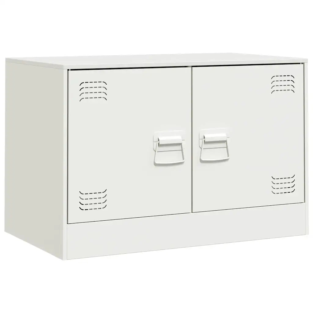 Mobile Porta TV Bianco 67x39x44 cm in Acciaio 841641