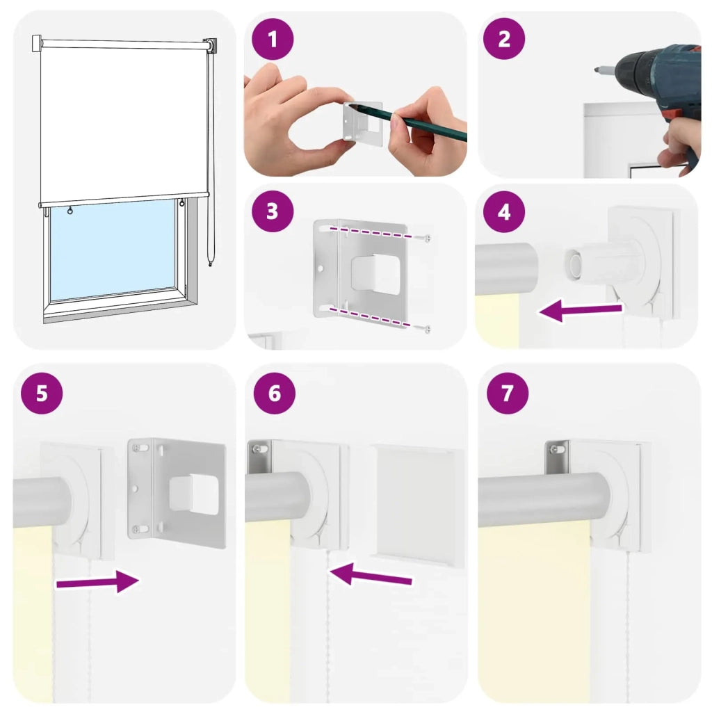 Voletta a rullo con protezione UV Crema 120 x 230 cm Poliestere 42041184
