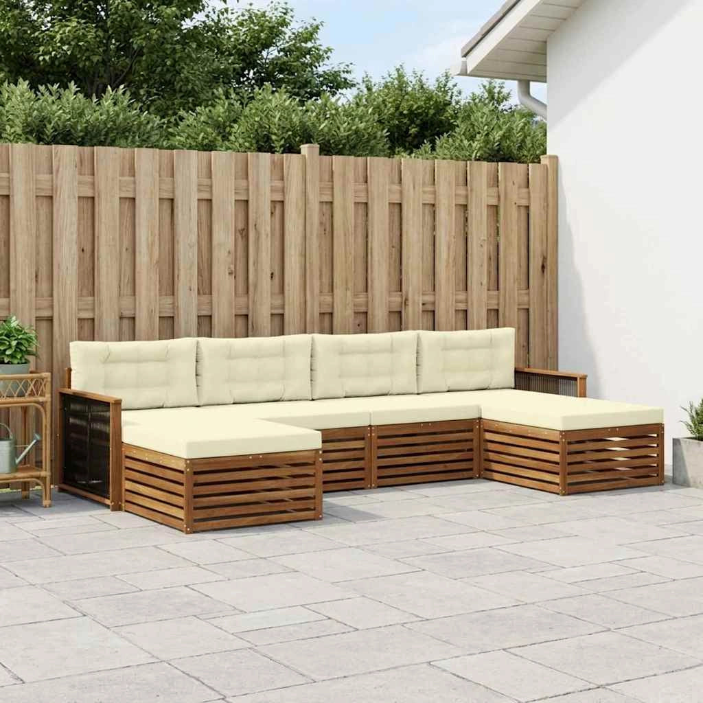 Set di divani da esterno 6 pz Legno di Acacia Massello 3383683
