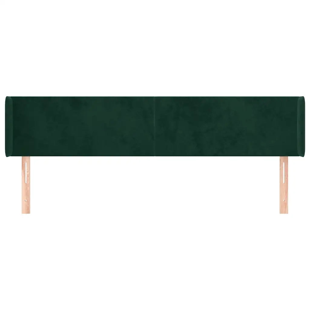Testiera ad Orecchio Verde Scuro 203x16x78/88 cm in Velluto