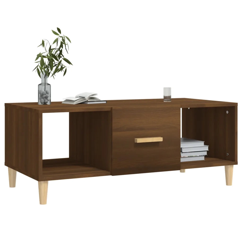 Tavolino salotto | Tavolino da caff¨¨ | Tavolino da Soggiorno Rovere Marrone 102x50x40 cm Legno Multistrato