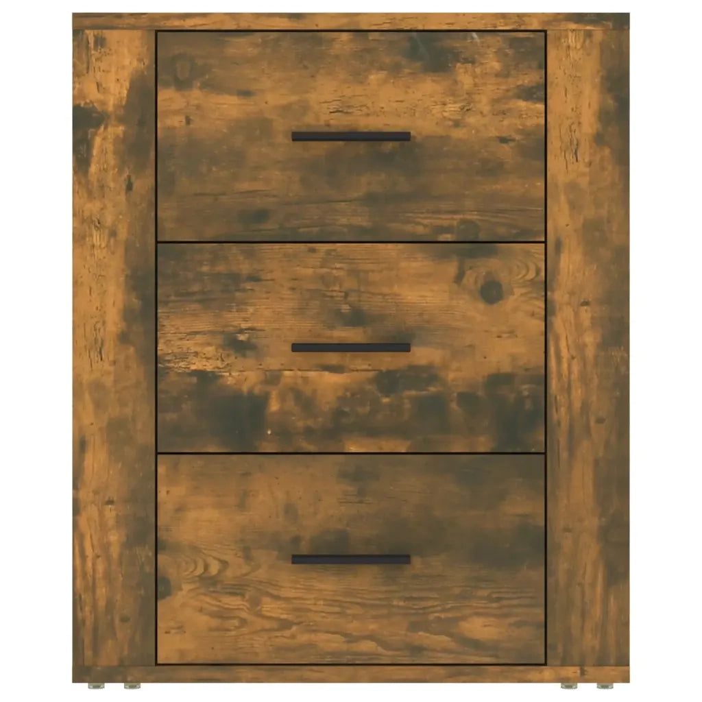 Comodino | Armadio da Notte | Mobiletto da notte Rovere Fumo 50x36x60 cm Legno Multistrato