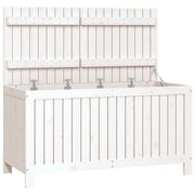 Contenitore/cassapanca da giardino bianca 121 x 55 x 64 cm legno di pino 02_0013070