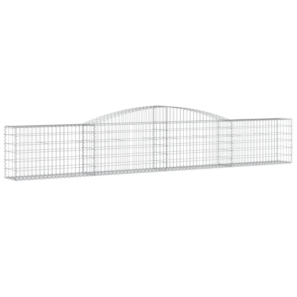 Cesti Gabbioni ad Arco 2 pz 400x30x60/80 cm Ferro Zincato 3146840