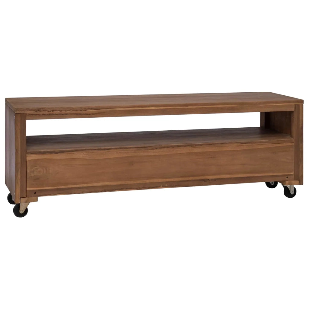 Mobile TV 110 x 30 x 40 cm Naturale Legno di teak solido 42026902