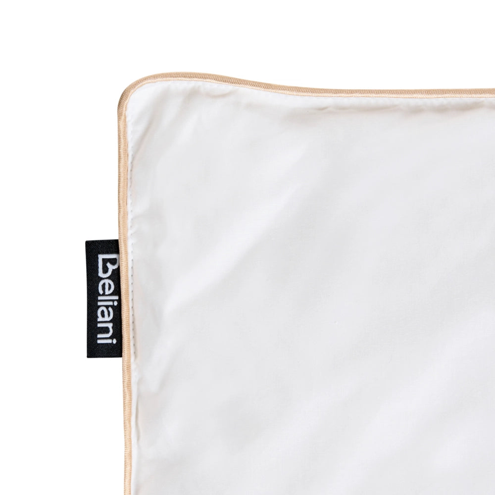 Cuscino basso a triplo scomparto Rivestimento in cotone premium Imbottitura in piuma d'oca Imbottitura in piuma d'oca Bianco 80 x 80 cm