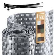 Nastro di recinzione grigio KADAX per pannelli di recinzione 19 cm 2,55 m Copertura per recinzione