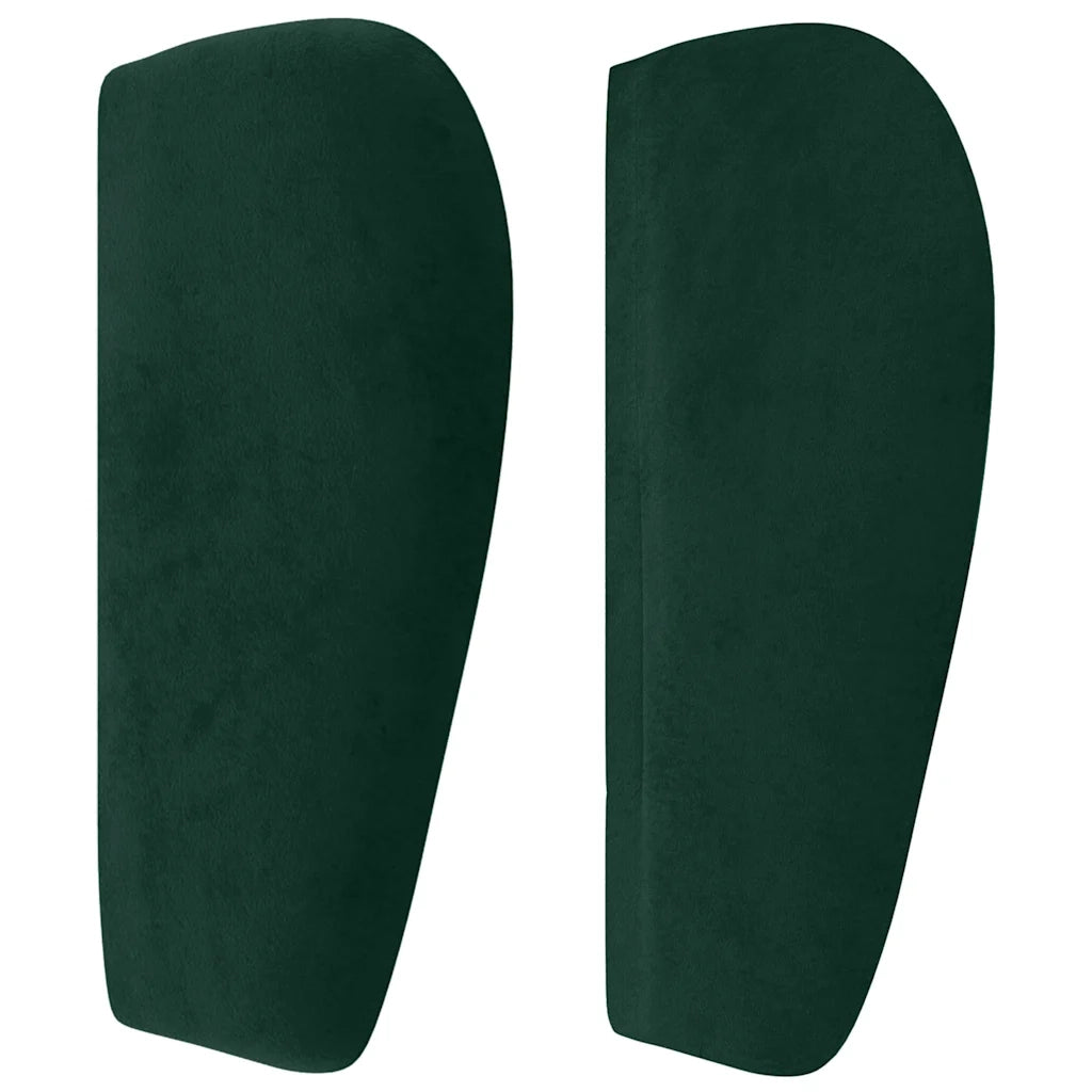 Testiera ad Orecchio Verde Scuro 103x23x78/88 cm in Velluto 3117427