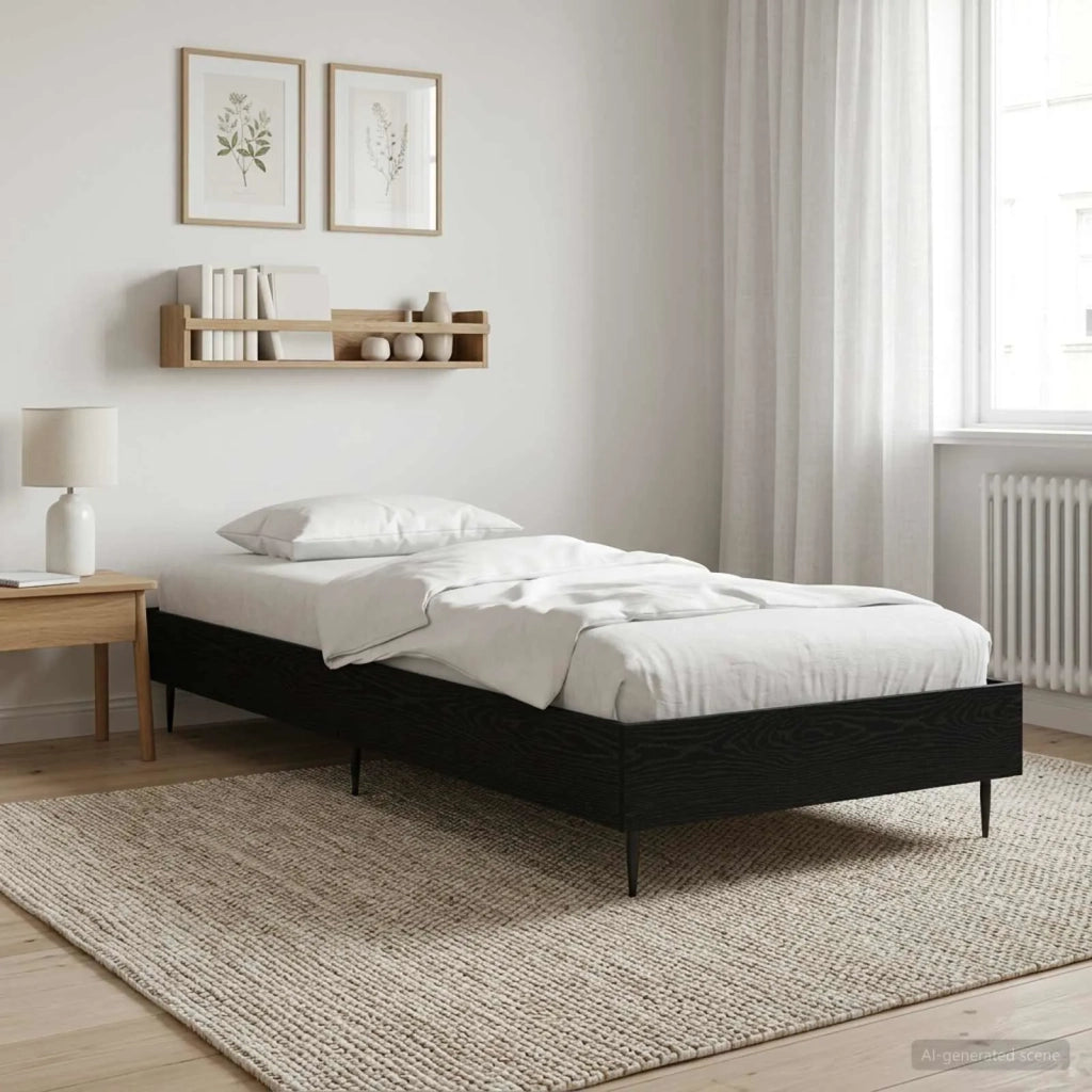 Struttura del letto Rovere Nero 80 x 200 cm 8009056