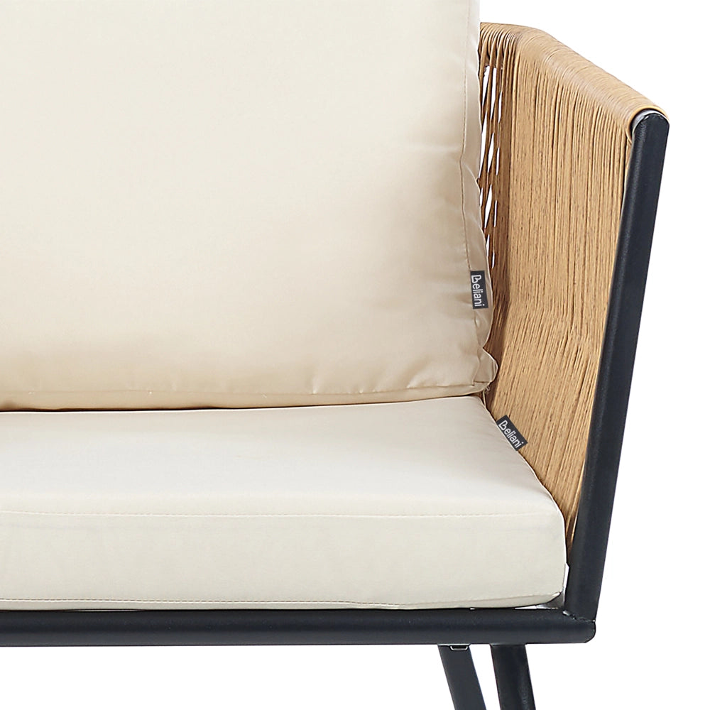 Set di copricuscini per esterni per seduta e schienale beige chiaro UV Resistente stile minimalista