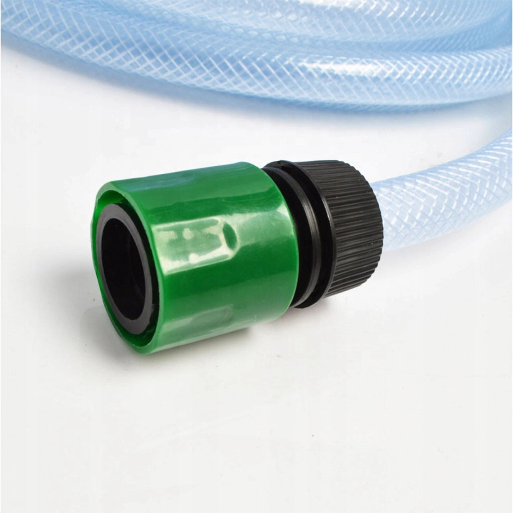 Tubo di Aspirazione 5m 1/2" – PVC Trasparente | 21 Bar | 2 Raccordi Rapidi | Per Idropulitrici e Serbatoi