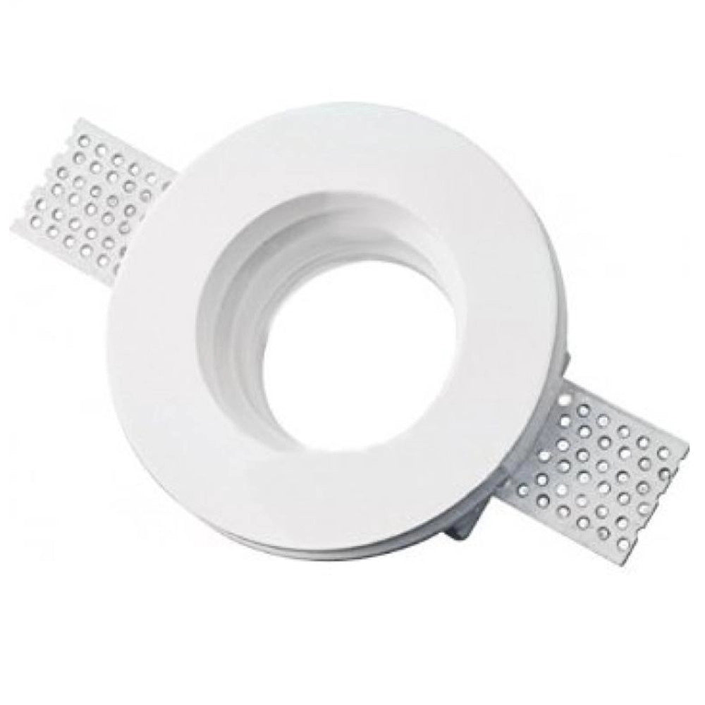 Trade Shop - Porta Faretto Fisso In Gesso Ad Incasso Per Lampade A Led Tondo A Scomparsa 8.5 -