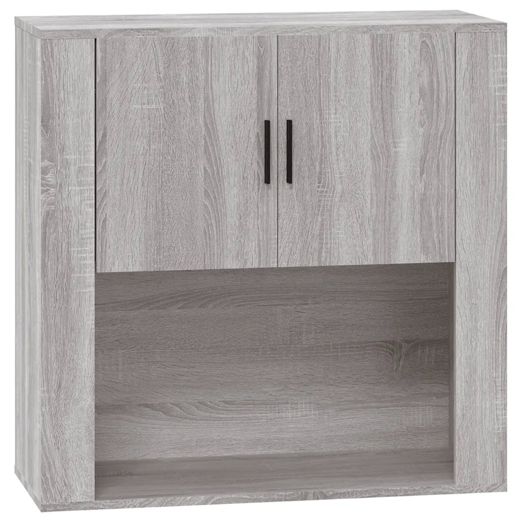 Armadietto a Muro | Mobile Pensile Grigio Sonoma 80x33x80 cm in Legno Multistrato