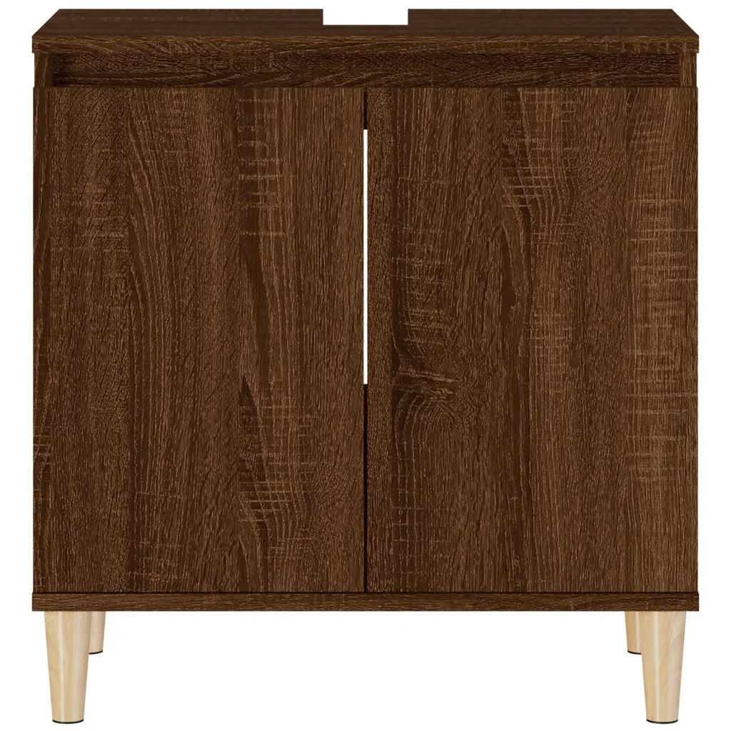 Mobile Lavabo Rovere Marrone 58x33x60 cm in Legno Multistrato 821259